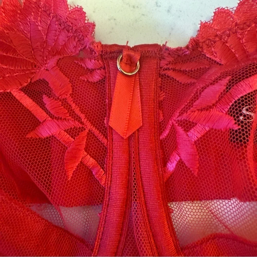 Sculptresse Full Figure Nico Underwire Balconette Bra - Fever Red